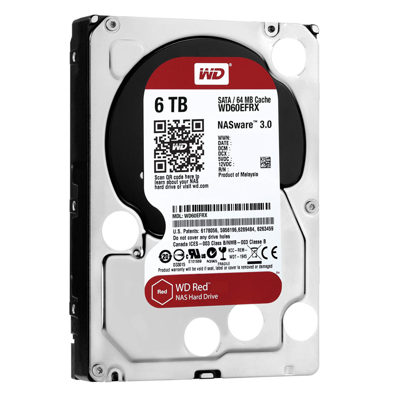 Western Digital - 6TB 5.4K SATA 6.0Gbps 3.5" 64MB Hard Drive - WD60EFRX