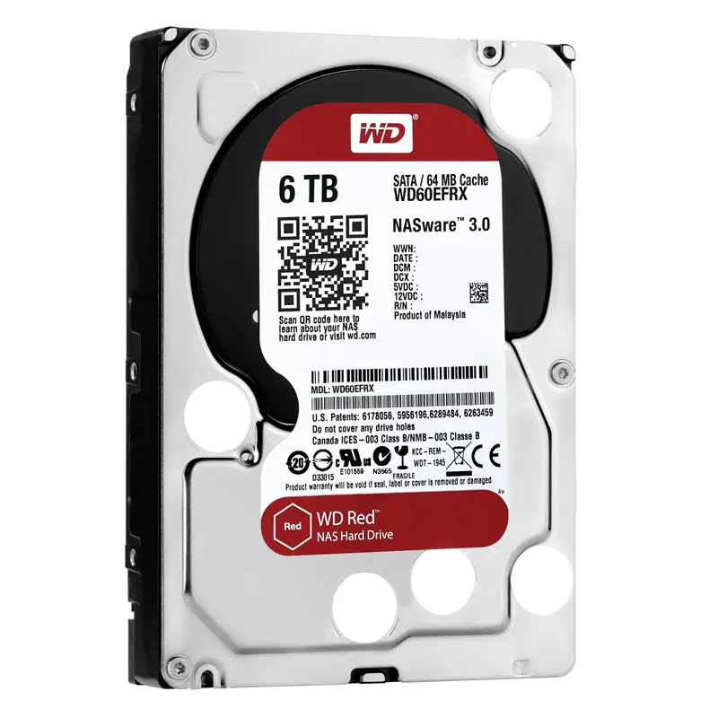 WD60EFRX.jpg Western Digital - 6TB 5.4K SATA 6.0Gbps 3.5" 64MB Hard Drive - WD60EFRX - Image 1