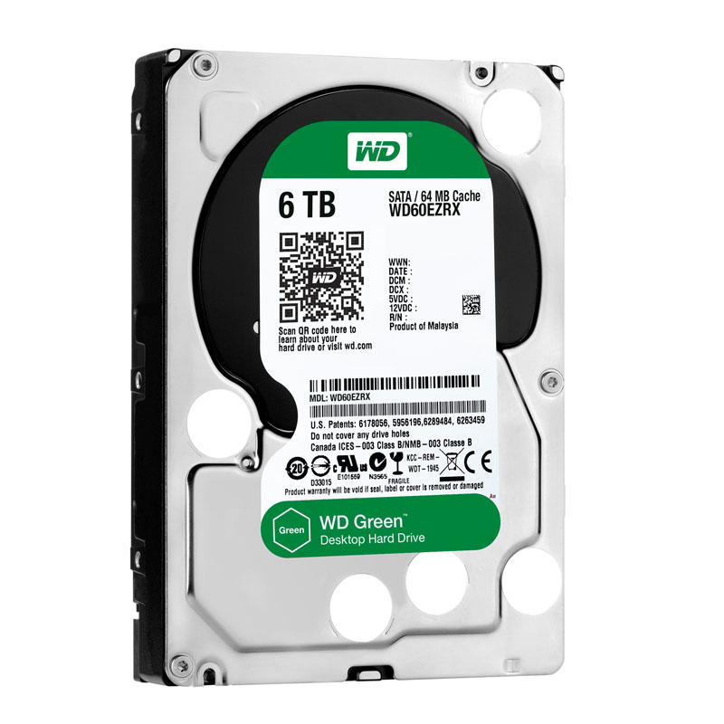 Western Digital - 6TB IntelliPower SATA 6.0Gbps 3.5" 64MB Hard Drive - WD60EZRX