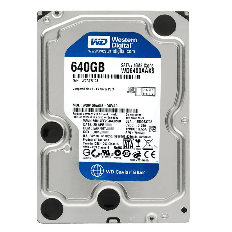 WD6400AAKS-00E4A0.jpg Western Digital - 640GB 7.2K SATA 3.0Gbps 3.5" 16MB Hard Drive - WD6400AAKS-00E4A0 - Image 1