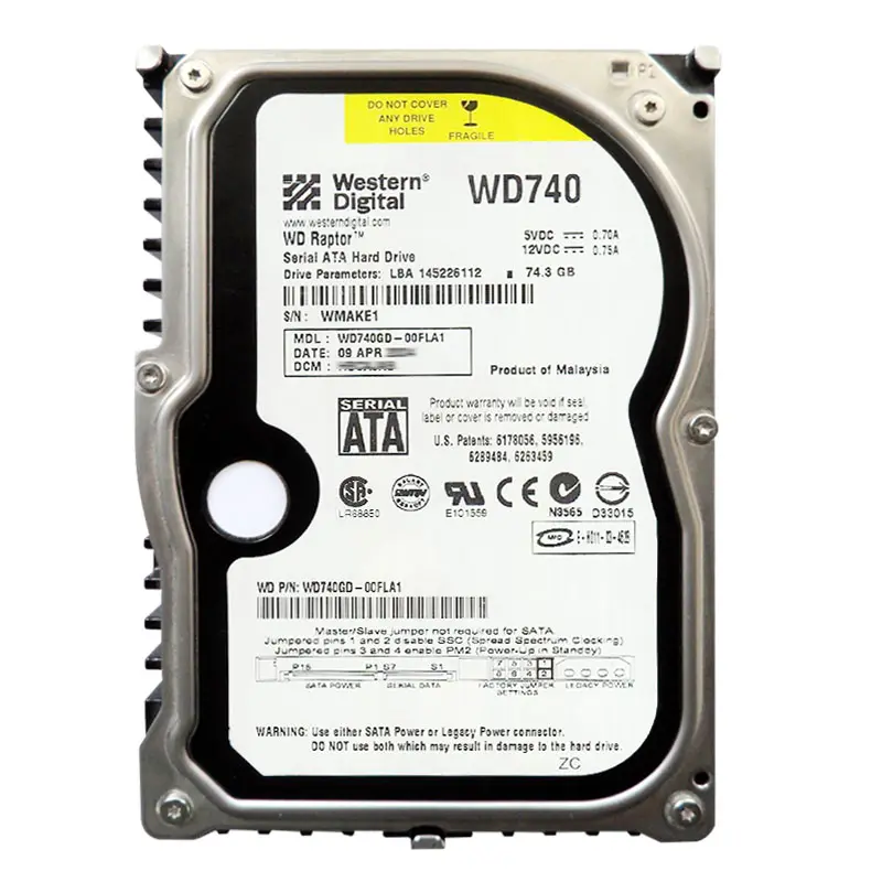 WD740GD-00FLA1.jpg Western Digital - 74.3GB 10K SATA 1.5Gbps 3.5" 8MB Cache Hard Drive - WD740GD-00FLA1 - Image 1