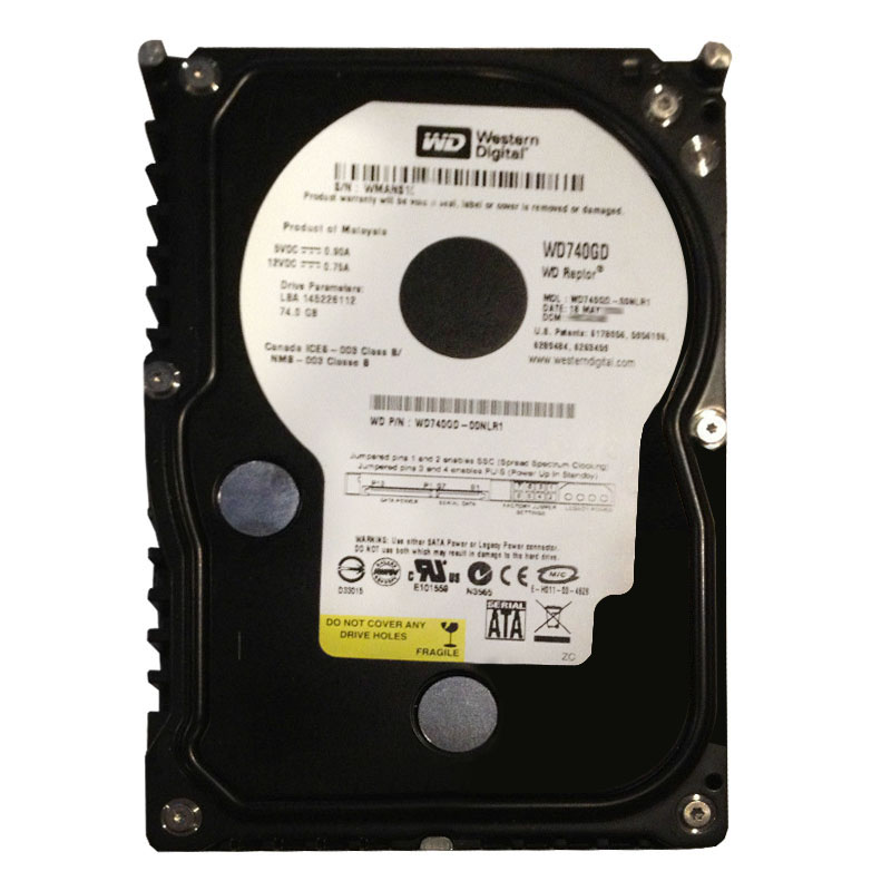 Western Digital - 74.3GB 10K SATA 1.5Gbps 3.5" 8MB Cache Hard Drive - WD740GD-00NLR1