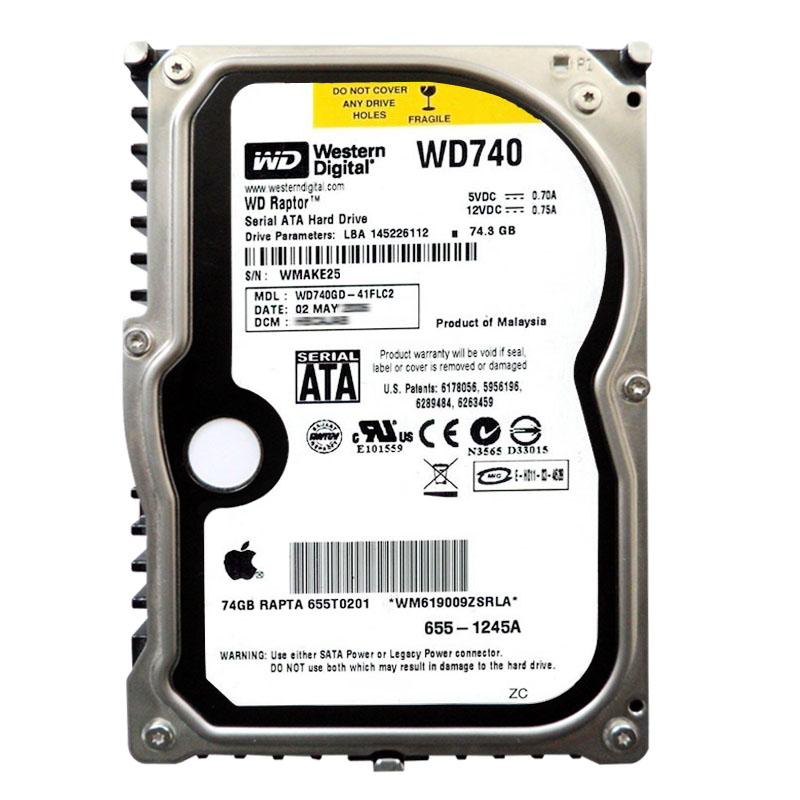 Western Digital - 74GB 10K SATA 1.5Gbps 3.5" 8MB Cache Hard Drive - WD740GD-41FLC2