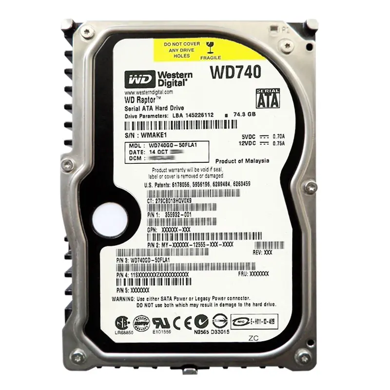WD740GD-50FLA1.jpg Western Digital - 74GB 10K SATA 1.5Gbps 3.5" 8MB Cache Hard Drive - WD740GD-50FLA1 - Image 1