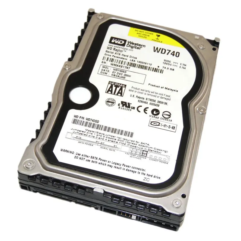 WD740GD.jpg Western Digital - 74GB 10K SATA 1.5Gbps 3.5" 8MB Hard Drive - WD740GD - Image 1