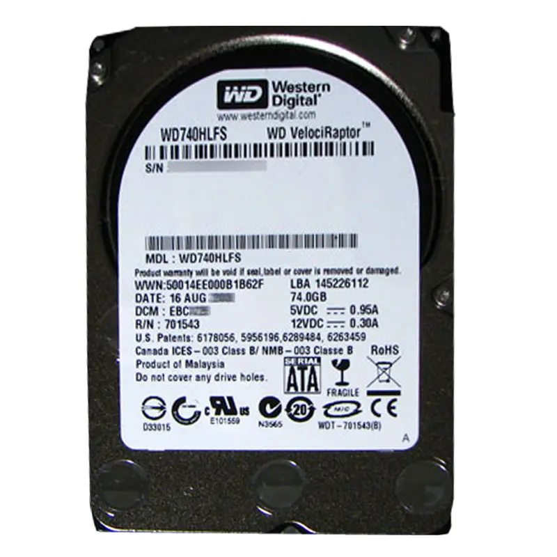 WD740HLFS.jpg Western Digital - 74GB 10K SATA 3.0Gbps 3.5" 16MB Hard Drive - WD740HLFS - Image 1