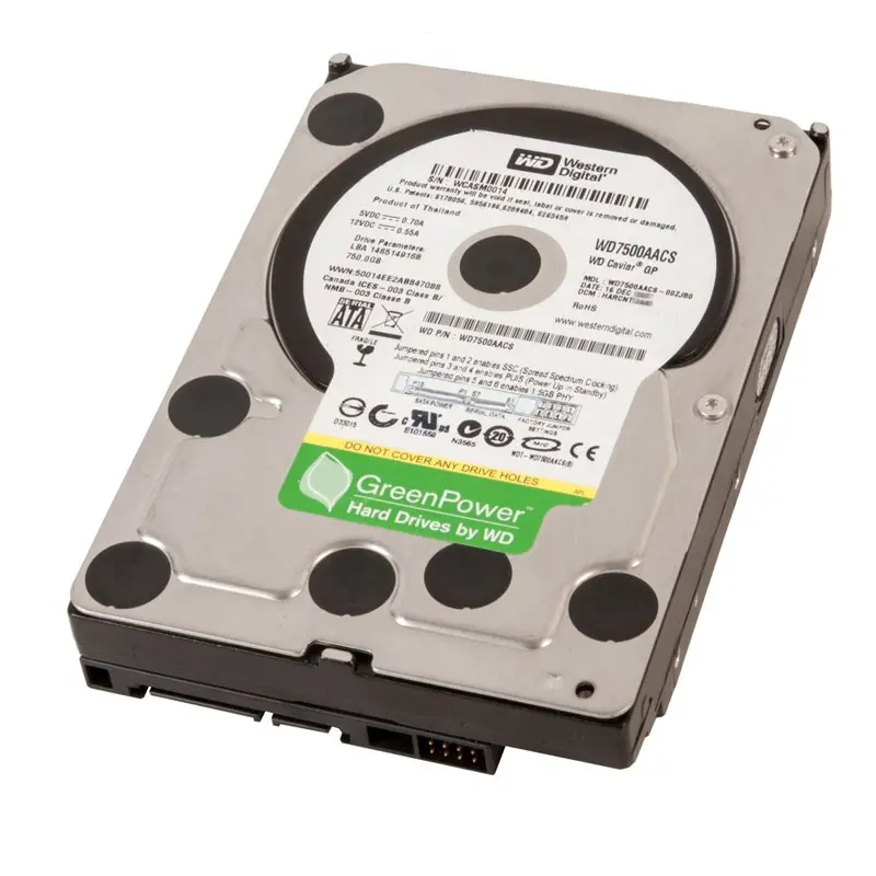 WD7500AACS.jpg Western Digital - 750GB 7.2K SATA 3.0Gbps 3.5" 16MB Hard Drive - WD7500AACS - Image 1