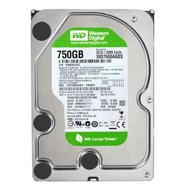 WD7500AADS-11M2B1.jpg Western Digital - 750GB IntelliPower SATA 3.0Gbps 3.5" 32MB Hard Drive - WD7500AADS-11M2B1 - Image 1