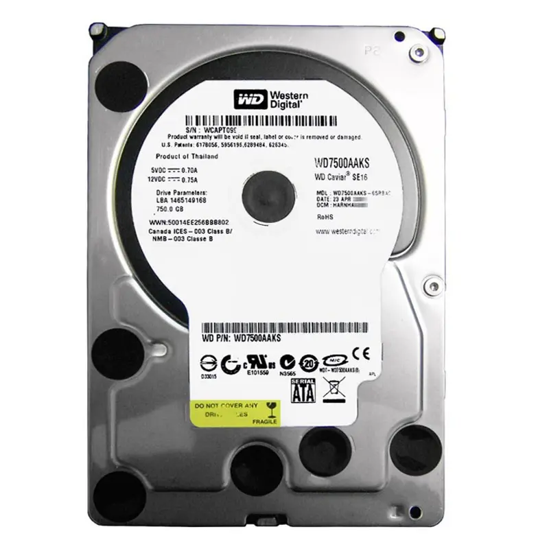 WD7500AAKS.jpg Western Digital - 750GB 7.2K SATA 3.0Gbps 3.5" 16MB Hard Drive - WD7500AAKS - Image 1