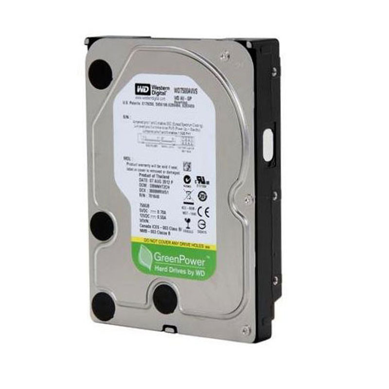 Western Digital - 750GB 5.4K SATA 3.0Gbps 3.5" 8MB Hard Drive - WD7500AVVS