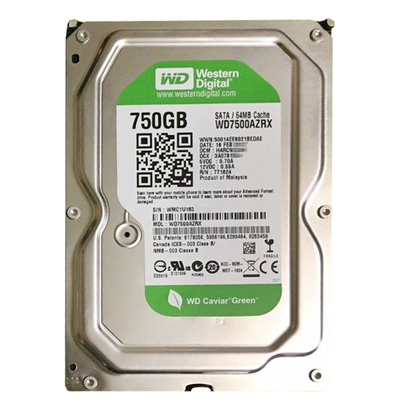 Western Digital - 750GB IntelliPower SATA 6.0Gbps 3.5" 64MB Hard Drive - WD7500AZRX