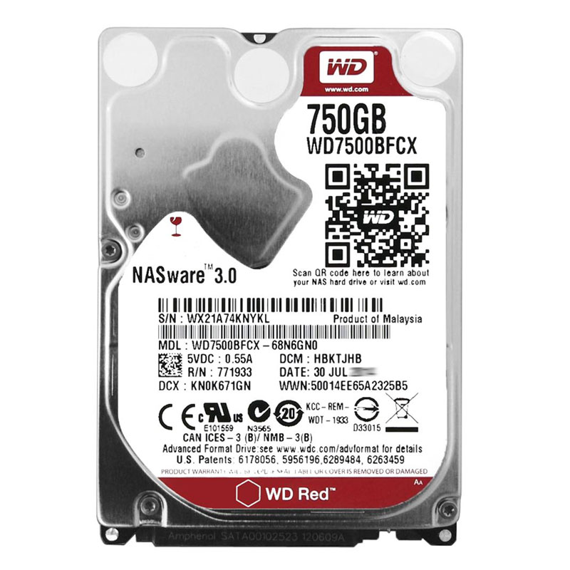 Western Digital - 750GB 5.4K SATA 6.0Gbps 2.5" 16MB Cache Hard Drive - WD7500BFCX-68N6GN0