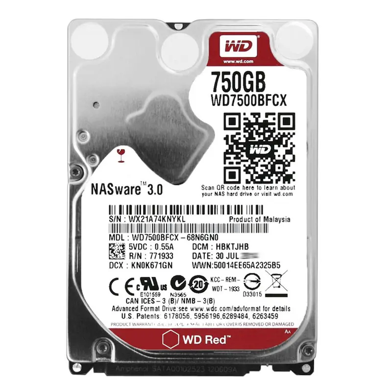 WD7500BFCX-68N6GN0.jpg Western Digital - 750GB 5.4K SATA 6.0Gbps 2.5" 16MB Cache Hard Drive - WD7500BFCX-68N6GN0 - Image 1