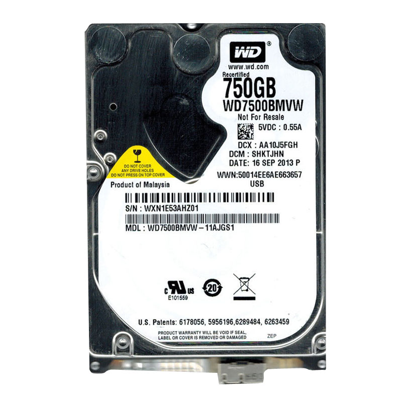 Western Digital - 750GB USB 2.5" Hard Drive - WD7500BMVW-11AJGS1