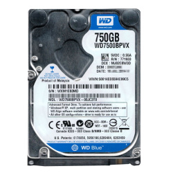 Western Digital - 750GB 5.4K SATA 6.0Gbps 2.5" 8MB Cache Hard Drive - WD7500BPVX-00JC3T0