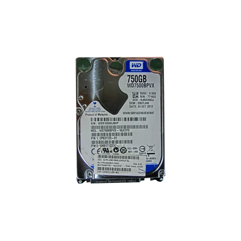 Western Digital - 750GB SATA 2.5" Hard Drive - WD7500BPVX-16JC3T0