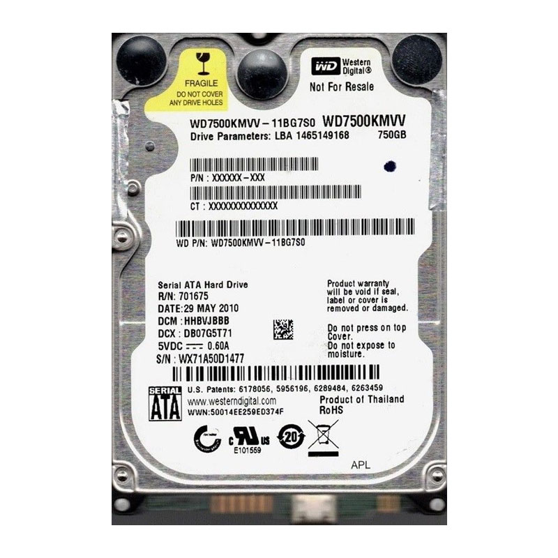 Western Digital - 750GB USB 2.5" Hard Drive - WD7500KMVV-11BG7S0