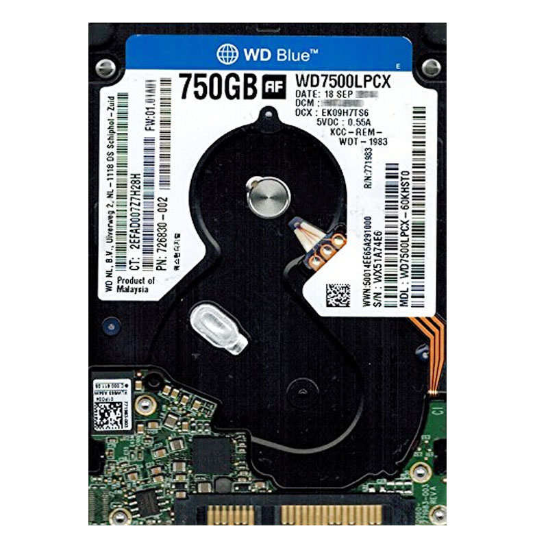 Western Digital - 750GB 5.4K SATA 6.0Gbps 2.5" 16MB Cache Hard Drive - WD7500LPCX-60KHST0