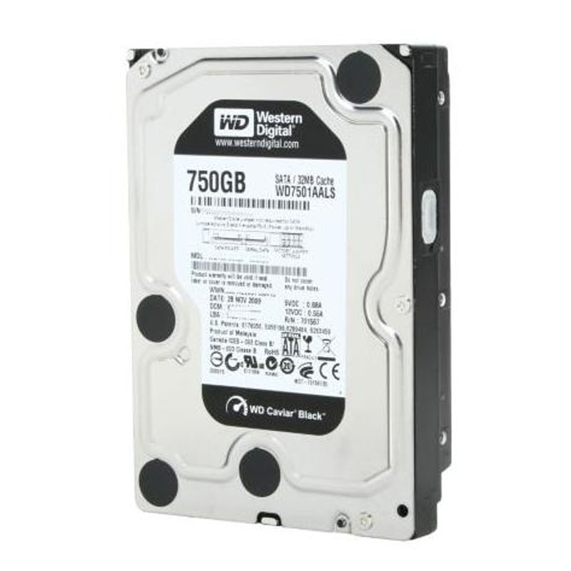 Western Digital - 750GB 7.2K SATA 3.0Gbps 3.5" 32MB Hard Drive - WD7501AALS
