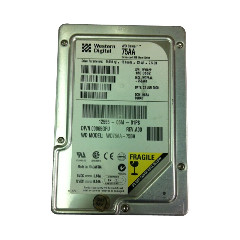 Western Digital - 7GB 5400RPM 3.5inch 2MB Cache ATA-66 Hard Drive - WD75AA-75BA