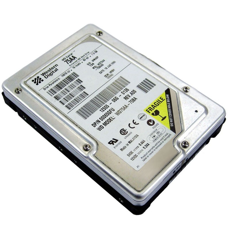 Western Digital - 7.5GB 5.4K EIDE 3.5" 2MB Cache Hard Drive - WD75AA-75BAA0