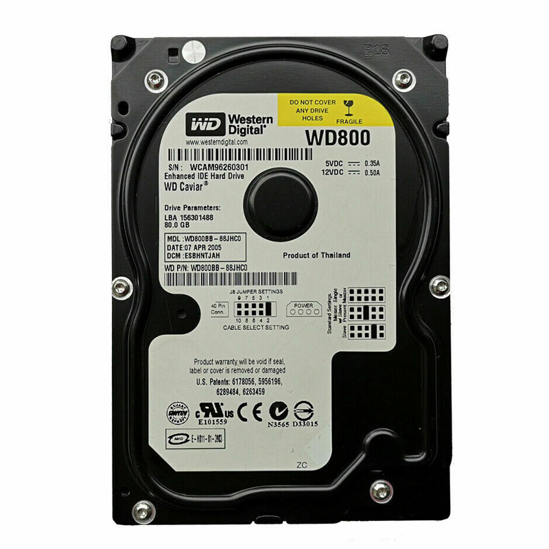 Western Digital - 80GB IDE 3.5" Hard Drive - WD800
