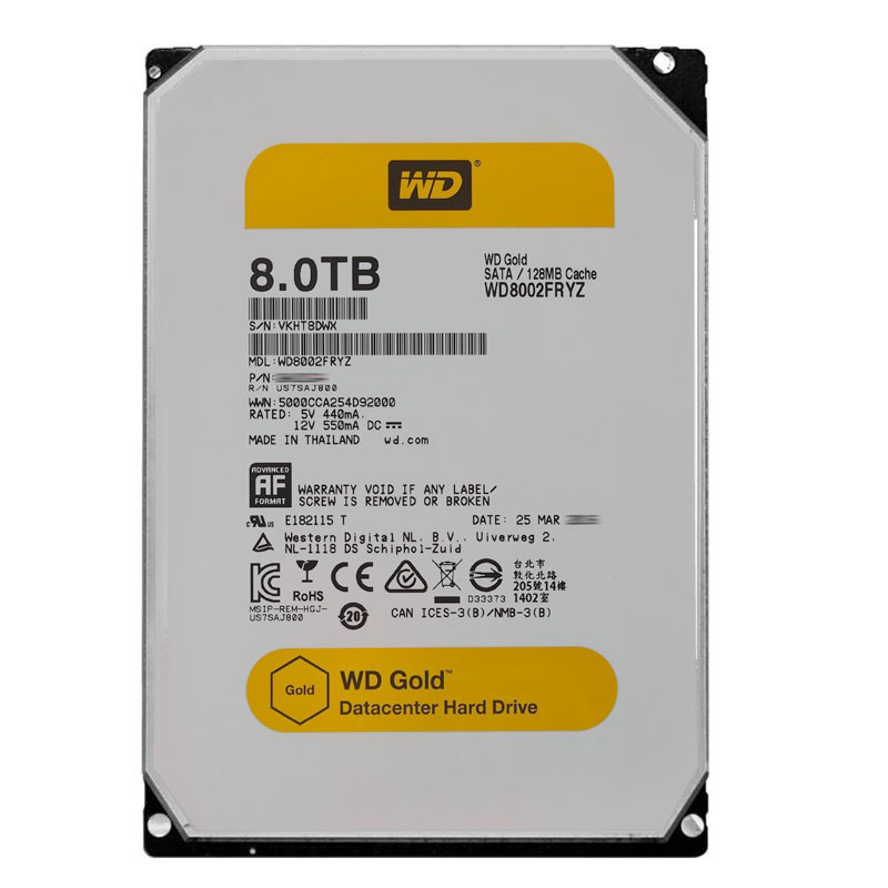 Western Digital - 8TB 7.2K SATA 6.0Gbps 3.5" 128MB Cache Hard Drive - WD8002FRYZ