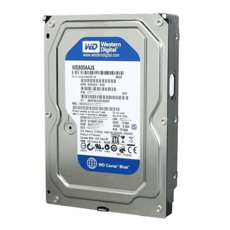Western Digital - 80GB 7.2K SATA 3.0Gbps 3.5" 8MB Hard Drive - WD800AAJS