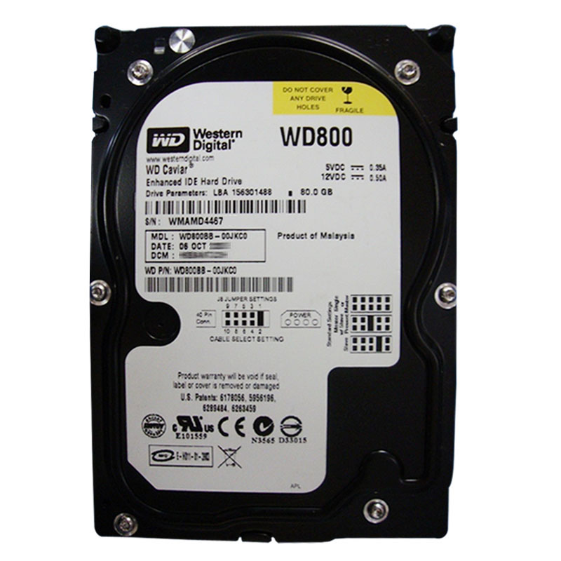 Western Digital - 80GB 7.2K IDE 3.5" 2MB Cache Hard Drive - WD800BB-00JKC0