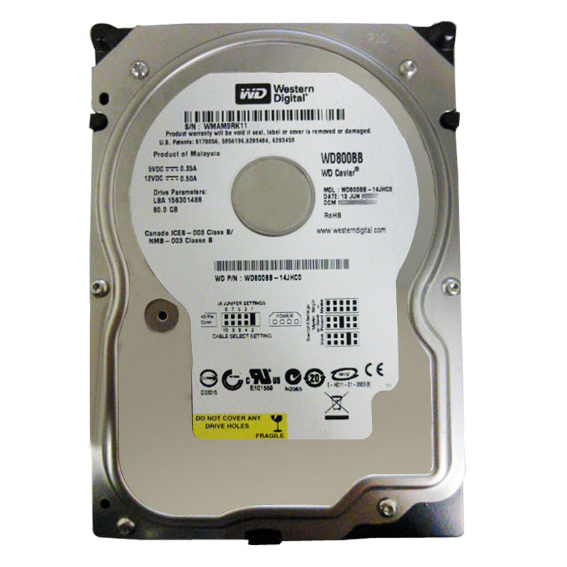 Western Digital - 80GB 7.2K IDE 3.5" 2MB Cache Hard Drive - WD800BB-14JHC0