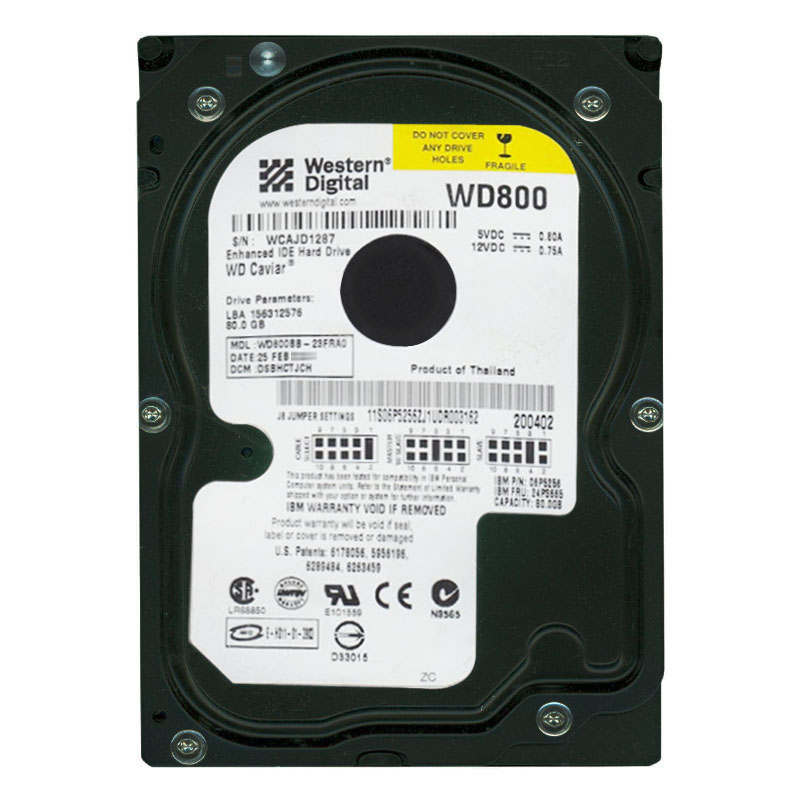 Western Digital - 80GB 7.2K IDE 3.5" 2MB Cache Hard Drive - WD800BB-23FRA0