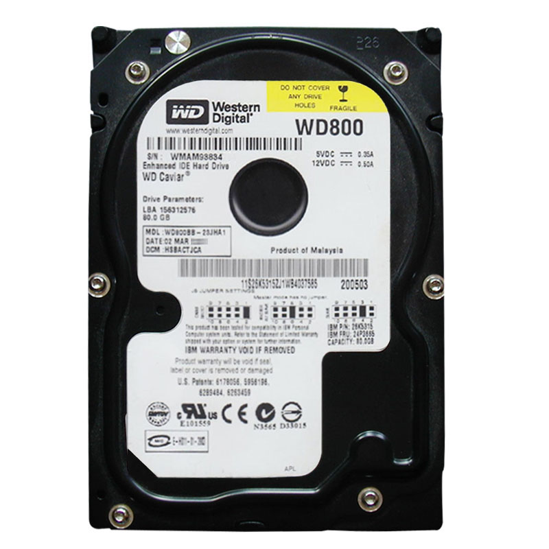 Western Digital - 80GB 7.2K IDE 3.5" 2MB Cache Hard Drive - WD800BB-23JHA1