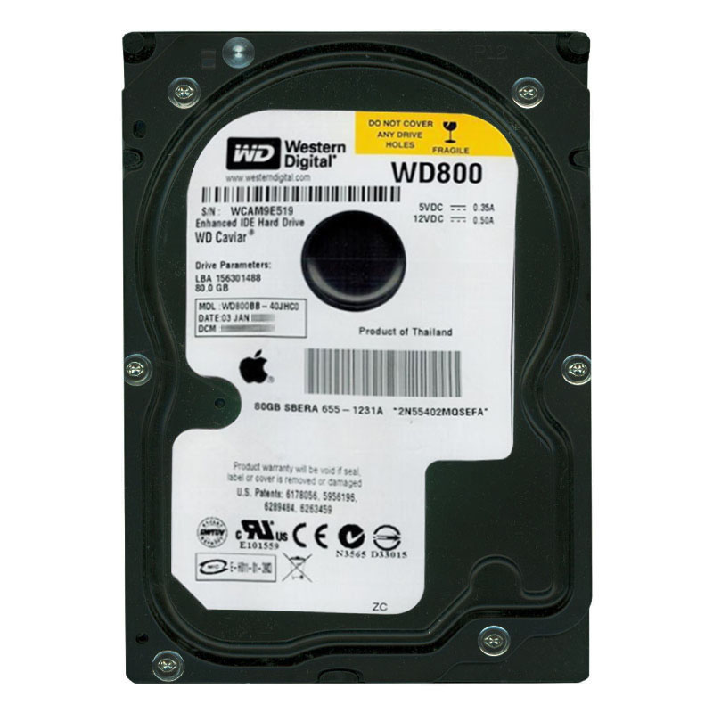 Western Digital - 80GB 7.2K IDE 3.5" 2MB Cache Hard Drive - WD800BB-40JHC0