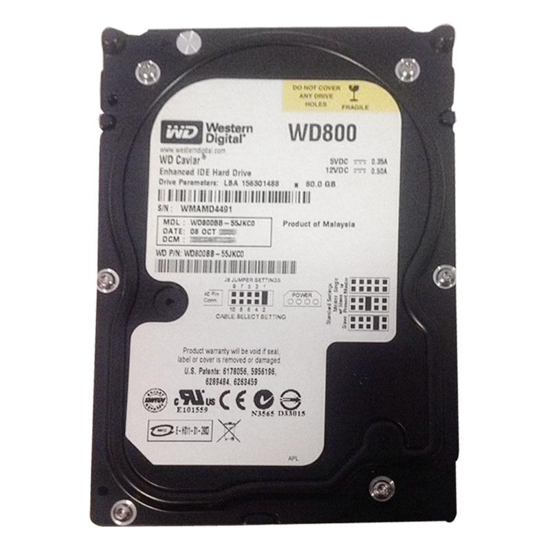 Western Digital - 80GB 7.2K IDE 3.5" 2MB Cache Hard Drive - WD800BB-55JKC0
