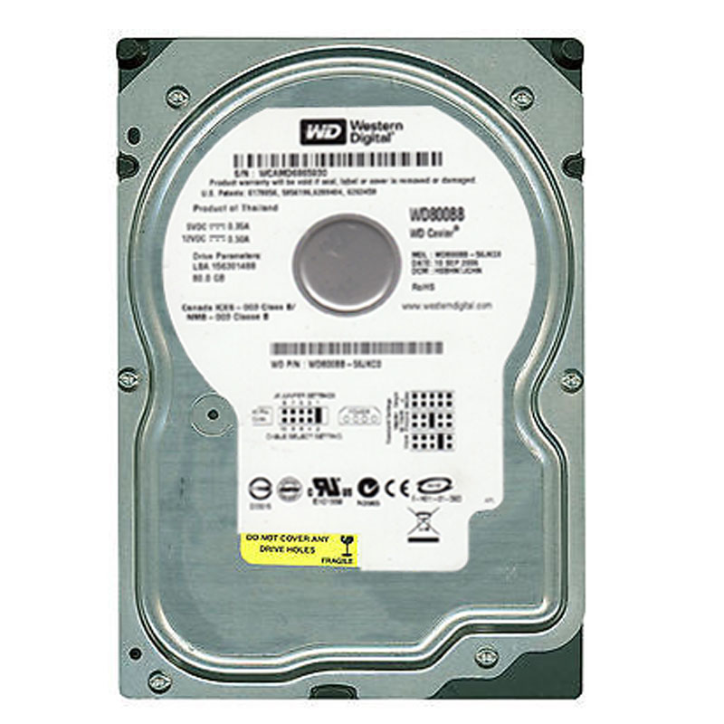 Western Digital - 80GB 7.2K IDE 3.5" 2MB Cache Hard Drive - WD800BB-56JKC0