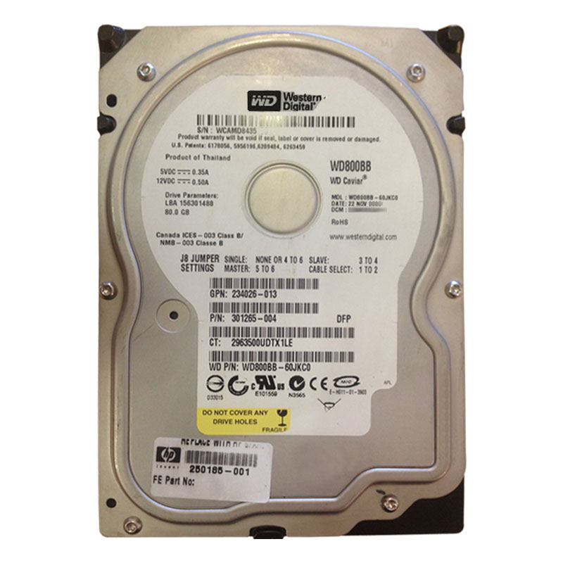 Western Digital - 80GB 7.2K IDE 3.5" 2MB Cache Hard Drive - WD800BB-60JKC0
