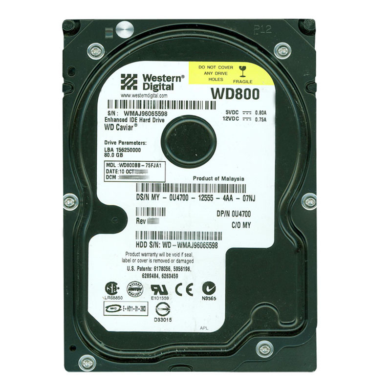 Western Digital - 80GB 7.2K IDE 3.5" 2MB Cache Hard Drive - WD800BB-75FJA1