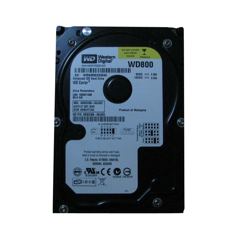 Western Digital - 80GB 7.2K ATA-100 3.5" Cache Hard Drive - WD800BB-88JHC0