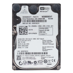 Western Digital - 80GB 5.4K SATA 3.0Gbps 2.5" 8MB Cache Hard Drive - WD800BEVT-75ZCTY