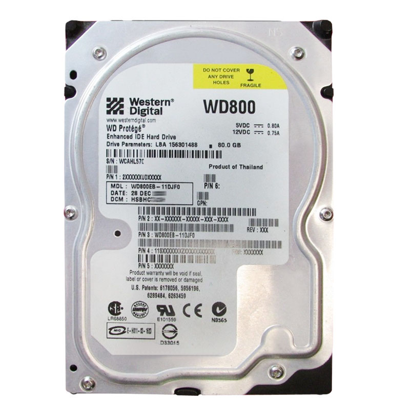 Western Digital - 80GB 5.4K IDE 3.5" 2MB Cache Hard Drive - WD800EB-11DJF0