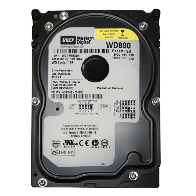 Western Digital - 80GB 7.2K EIDE 3.5" 8MB Cache Hard Drive - WD800JB-00JJC0