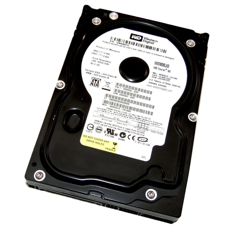 Western Digital - 80GB 7.2K SATA 3.5" 8MB Cache Hard Drive - WD800JD-22LSA0
