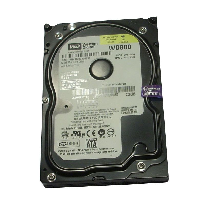 Western Digital - 80GB 7.2K SATA 3.5" Hard Drive - WD800JD-23JNCO