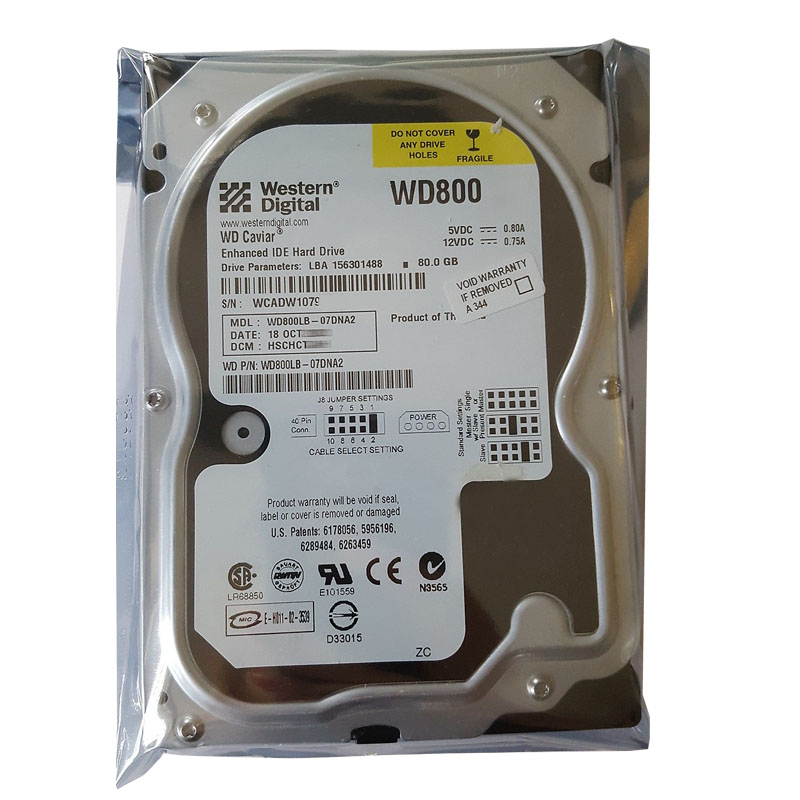 Western Digital - 80GB 7.2K IDE 3.5" 2MB Cache Hard Drive - WD800LB-07DNA2
