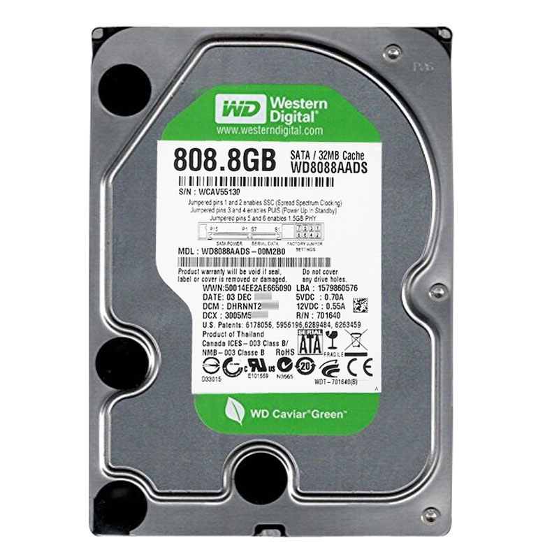 WD8088AADS-00M2B0.jpg Western Digital - 808.8GB 7.2K SATA 3.0Gbps 3.5" 32MB Hard Drive - WD8088AADS-00M2B0 - Image 1