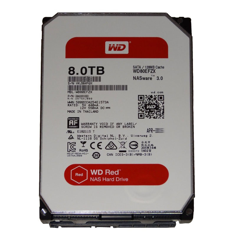 Western Digital - 8TB 5.4K SATA 6.0Gbps 3.5" 128MB Cache Hard Drive - WD80EFZX