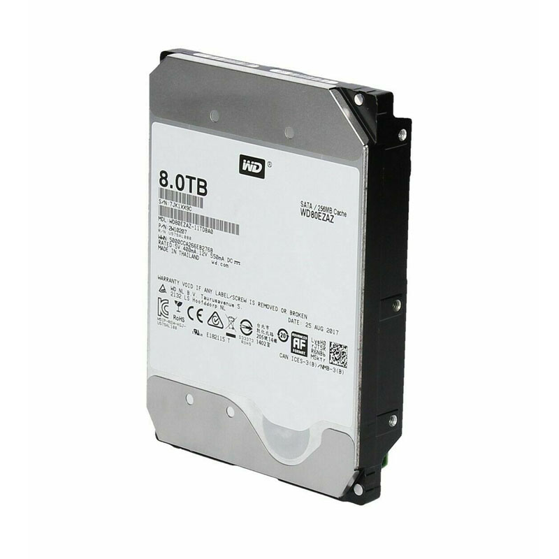 Western Digital - 8TB 5.4K SATA 6.0Gbps 3.5" 256MB Cache Hard Drive - WD80EZAZ
