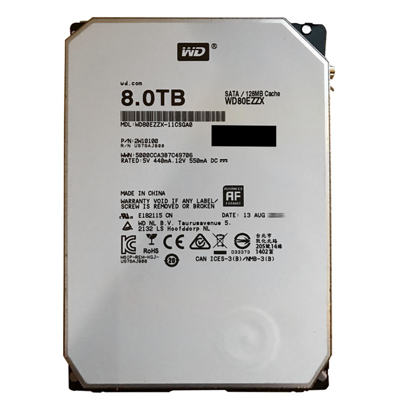 Western Digital - 8TB 5.4K SATA 6.0Gbps 3.5" 128MB Cache Hard Drive - WD80EZZX-11CSGA0