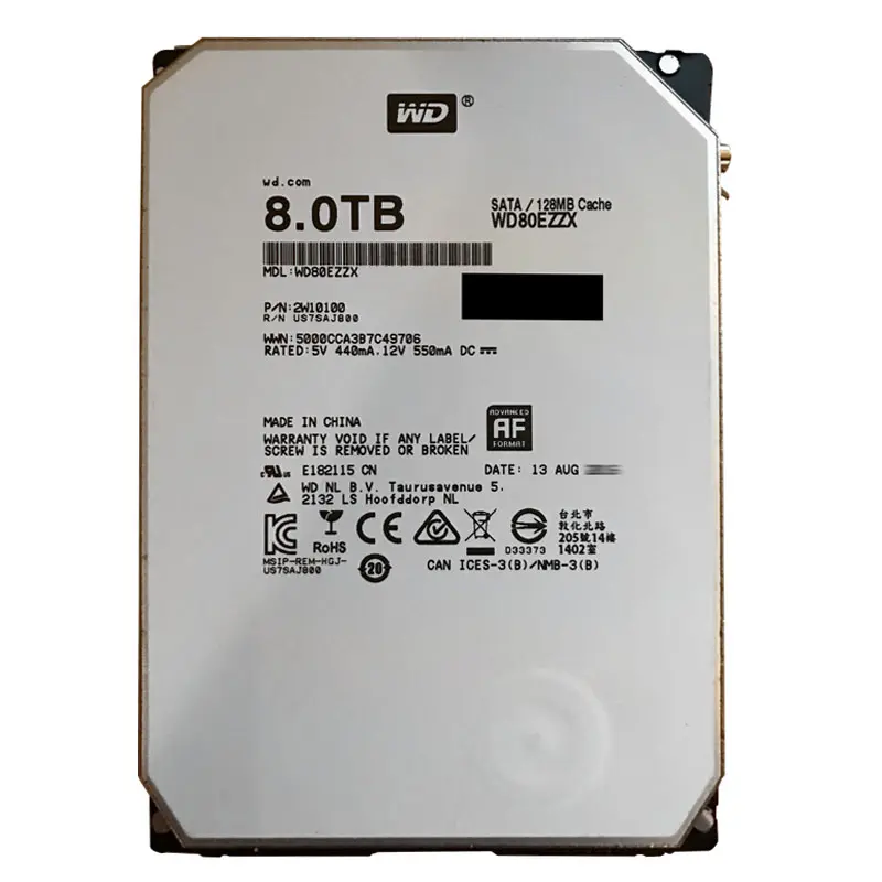 WD80EZZX.jpg Western Digital - 8TB 5.4K SATA 6.0Gbps 3.5" 128MB Cache Hard Drive - WD80EZZX - Image 1