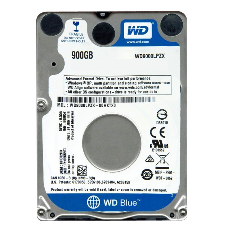 Western Digital - 900GB 5.4K SATA 6.0Gbps 2.5" 64MB Cache Hard Drive - WD9000LPZX-00HKTX0